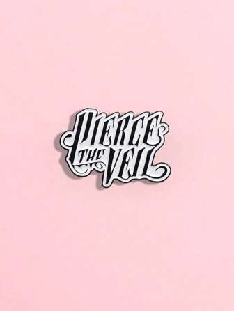 1件创意卡通英文字母形状金属胸针学生儿童胸针聚会日常佩戴送朋友礼物