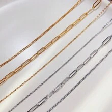 200cm Cadenas de acero inoxidable para hacer joyas DIY collares pulseras accesorios sin decoloración, cadena dorada, cuentas de labios, cadena de cuentas, cadena de gafas accesorios - cadena - Ver 9