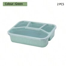 1 件/2 件/4 件便当盒，4 格餐盒，塑料可重复使用食品储存容器 - 可堆叠，适用于办公室、工作和旅行，学生携带早餐、午餐、晚餐、露营、野餐等，厨房，圣诞节返校礼物，学校用品 - 彩色 - 查看 17