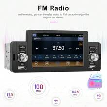 Carplay radio de coche 1 Din con Android Auto sistema manos libres Bluetooth 5 pulgadas con Android/IOS Mirror Link Bluetooth Radio FM USB/AUX/TF Reproductor Multimedia con micrófono cámara de marcha atrás - Negro - Ver 9