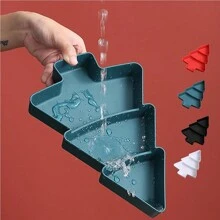 1-Piece Set - Creative Christmas Gift Tree Shaped Tray - Suitable For Christmas Gift Decoration -3 Compartments Food Tray 1 Plastic Partition Fruit Tray, Snack Tray - Perfect For Christmas Gift Parties - Table Storage Tray, Suitable For Nuts, Snacks, Candies And Fruits - Make Your Party More Perfect Home Room Decoration,Kitchen,Christmas Gift - Multicolor - View 5