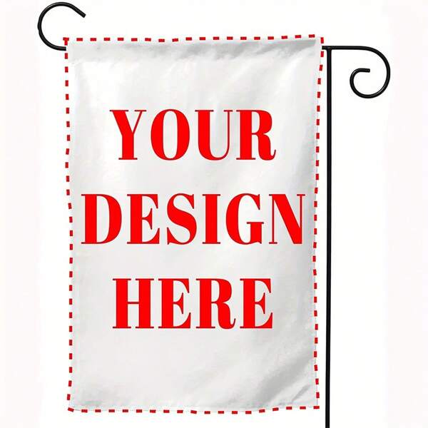 1pc Custom Garden Flag, Personalized Yard Flag Decor, Add Your Own Picture House Lawn Banner Double Sided Home Wall Decoration