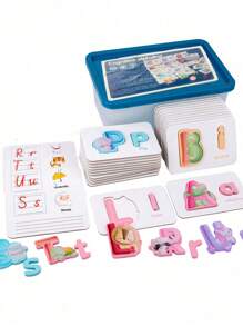 Numbers And Letters Flashcards Set - ABC Wooden Letter And Number Animal Pattern Board Matching Puzzle Game Montessori Educational Learning Toy Gift For 3 4 5 Years Old Preschool Children - Multicolor - View 9