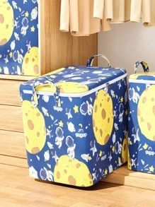 1PC Zipper Storage Bag, Selected Fabrics, Scratch-Resistant, Clothing Storage Bag, Luggage Storage Bag, Two-Way Alloy Zipper, Exquisite Edging Craftsmanship, Suitable For Home Storage, Neat And Beautiful Life Essential Bag For School School Accessories School Stuff