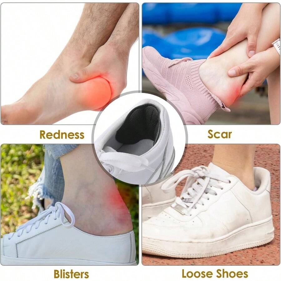1 Pair ExtraLarge Shoe Heel Grips, Unisex Adhesive Heel Pads, NonSlip