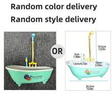 1pc Random Style & Color Automatic Bird Bathing Box, Bird Bath Basin For Parrot, Cockatiel, Finches