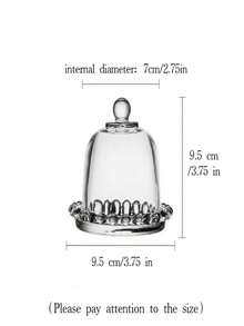 Juego de un solo set de copas de cristal, adornos de vidrio, decoración de escritorio, restaurante de jardín, exhibición de pastelería, Recipientes para frutas y dulces