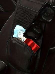 1 Pieza Bolsa de almacenamiento para asiento de carro, ligera y conveniente, bolsa colgante con múltiples bolsillos, bolsa de almacenamiento lateral para asiento multifuncional para guardar y organizar artículos varios del auto, bolsa de malla que se adapta a la mayoría de coches, SUV, camionetas, etc. La bolsa de almacenamiento para el auto puede almacenar la mayoría de los artículos y mantener sus accesorios de auto limpios y ordenados