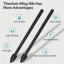 Tips For Stylus S Pen Compatible With Samsung Galaxy Tab S9 S8 S7 FE S6 Lite Plus Refill Tool Set Ultra Pens T735 T733 P610 P615 - 黑與白 - 查看 6