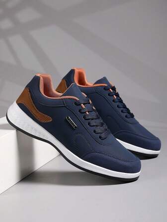 Zapatillas deportivas para hombres, zapatos casuales de moda con cordones para patineta, calzado de estilo urbano personalizado para hombres