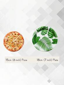 24 件套，无涂层纸盘，绿叶主题派对和生日用具套装，盘子，纸巾，纸杯，家居装饰，节日用品，参考生日派对、野餐、露营、派对、圣诞节、礼物、惊喜、母亲对孩子的爱、给孩子的礼物。主题盘子，一次性纸盘，100% 可堆肥盘子，绿色主题盘子 - 彩色 - 查看 3