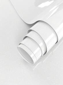 1PC Texturized Pearl White Self-Adhesive Wallpaper Roll - Washable, Multi-Purpose Kitchen Wall Sticker For Cabinet Renovation, Waterproof And Oil-Proof Background Wall Covering