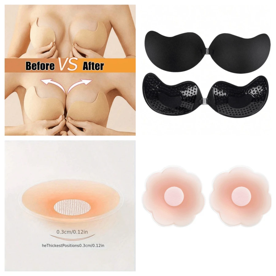 AOOSA Bande Poitrine,Invisible Adhesif Bande Soutien Gorge