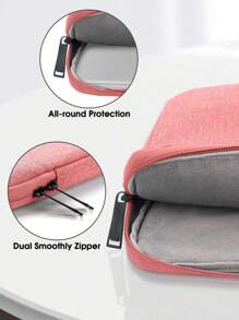 Laptop Sleeve Bag Compatible With 13/14/15/16 Inch Air/ Pro/IPad/Surface/ Apple Laptop/Dell/HP Computer Bag Accessories Polyester Case With Pocket[Gift Rhinestone Data Cable] - Multicolor - View 10