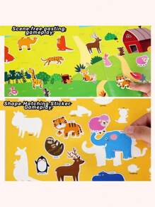 Reusable Sticker Books, Early Learning Stickers For Children, Quiet Sticker Books, Multiple Scenes, Suitable As Christmas And New Year Gifts - View 4