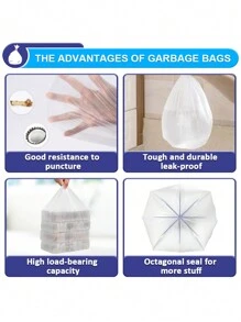 3 Rouleaux/26 Pièces (78 pièces) Petit Sac poubelle (45 cm/17,7 * 50 cm/19,6 po) Doublure de poubelle portative et épaissie, saine pour Salle de bain, Cuisine, Salon et Maison, Cuisine, Salle de bain, Maison, Fournisseurs pour la maison