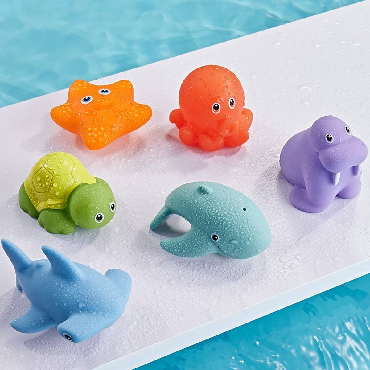 Set 7 Animaux Flottants Bain Pêche Enfants Sans BPA Jouets De Bain Goomp -  7 Pièces Animaux Marins - Filet De Pêche - PVC Souple Sans BPA - Enfant 3+  Ans Animaux Flottants Pvc, image size:1200x1200