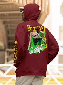 Blouse Moletom Chainsa Man Denji  Anime CANGURU 2359 FLUXOGEEK - Maroon - View 5