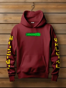 Blouse Moletom Chainsa Man Denji  Anime CANGURU 2359 FLUXOGEEK - Maroon - View 2