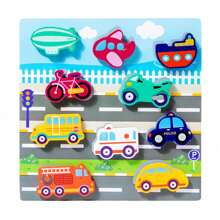 幼儿园儿童立体撕拉钩环拼图配对玩具儿童益智早教趣味拼图玩具 - 彩色 - 查看 13