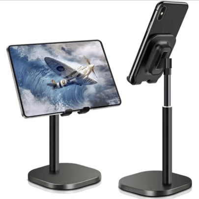 Supporto per telefono cellulare da tavolo, regolabile in altezza e angolazione, supporto per telefono cellulare da tavolo, dock per cellulare compatibile con tutti i telefoni cellulari