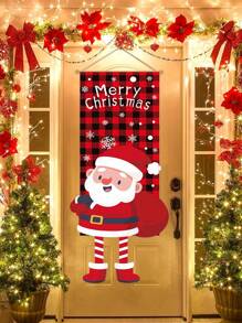 1 cái Thiết kế mẫu người tuyết và ông già Noel mới cho Giáng sinh, Trang trí hoàn hảo cho phông nền tường tiệc Giáng sinh gia đình, Trang trí rèm cửa Giáng sinh, Giáng sinh - Nhiều màu - Xem 2