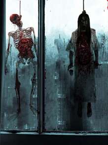 1pc Halloween Window Decal - Skeleton, Female Ghost, Blood Stain & Handprint, Zombie Wall Sticker For Party, Bedroom Halloween Party,Home Decor,Kitchen Decor,Halloween Decor,Room Decor,Christmas Decor,Party Decor,Party Gift,Halloween Decorations,Christmas Decorations,Halloween Gift,Christmas Gift,Kitchen Items,Kitchen Utensils,Kitchen Tools,Kitchen Things. - Multicolor - View 6