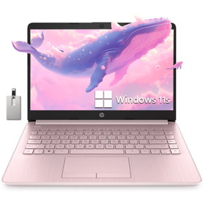 HP Premium Stream 14" HD BrightView Laptop, Intel Celeron N4120, Up To 16GB RAM, 64GB EMMC, Intel UHD Graphics, HD Webcam, 1 Year Office 365, Bluetooth, WiFi, Win 11s, 32GB Hotface USB Card