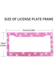 Cadre de plaque d'immatriculation de voiture robuste et étincelant serti de cristaux, accessoire voiture brillant, lavable