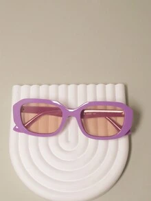 زجاج نظارة كلاسيكي صغير مربع الشكل قطعة واحدة، تصميم شخصي متعدد الاستخدامات مناسب للسفر