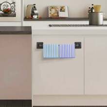 Self Adhesive Towel Rack Without Drill, Used For Storing Towels In The Bathroom And Kitchen (L, White, Black) - Multicolor - View 6