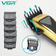 Recortadora de pelo profesional VGR, máquina de cortar el pelo con motor vectorial 9000 RPM, recortadora ajustable para el cabello para hombres, distribuidor oficial autorizado del equipo nacional argentino V-015 - Dorado - Ver 5