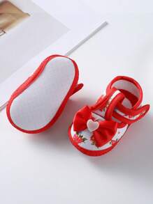 1 Coppia Di Calzini Boccuccia Quadrata A Papillon Da Bambino, Scarpe Per Bambini Morbide Calze Da Pavimento Per Ragazze