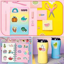 100Pcs Water Bottle Stickers, 4cm Cute Cartoon Animal Bulk Stickers For Luggage Computer Car Scrapbook Phone, Waterproof Stickers For Teens Adults Back To School - Multicolor - View 7
