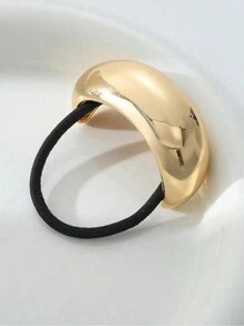 1 chiếc dây buộc tóc nữ thời trang thanh lịch màu vàng/bạc đơn giản, thích hợp cho các dịp lễ hội/tiệc tùng. Dây buộc tóc đuôi ngựa, dây chun buộc tóc, dây thun buộc tóc, phụ kiện tóc, phụ kiện đội đầu, dây chun làm đẹp trang trí nhà cửa phòng ngủ. - Vàng - Xem 12