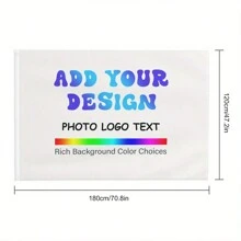 Custom Double-Sided Flag - Personalize With Your Text, Photo, Or Logo - Durable Polyester Outdoor Banner For Indoor/Outdoor Decoration - 4X6Ft - Multicolor - View 3