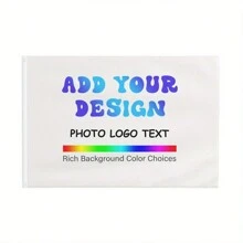 Custom Double-Sided Flag - Personalize With Your Text, Photo, Or Logo - Durable Polyester Outdoor Banner For Indoor/Outdoor Decoration - 4X6Ft - Multicolor - View 10