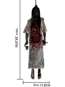 1pc Halloween Window Decal - Skeleton, Female Ghost, Blood Stain & Handprint, Zombie Wall Sticker For Party, Bedroom Halloween Party,Home Decor,Kitchen Decor,Halloween Decor,Room Decor,Christmas Decor,Party Decor,Party Gift,Halloween Decorations,Christmas Decorations,Halloween Gift,Christmas Gift,Kitchen Items,Kitchen Utensils,Kitchen Tools,Kitchen Things. - Multicolor - View 4