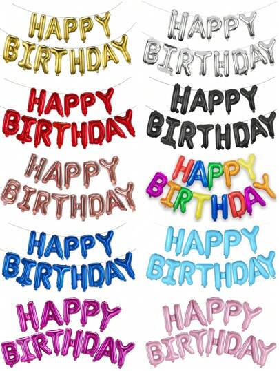 Happy Birthday Letter Foil Balloons Set,Party Decorations With Inflator And Strings,Happy Birthday,Birthday,Happy Birthday Balloons,Party Stuff,Gold Happy Birthday,Blue Happy Birthday,Birthday Supplies,Pink Party,Balloon Spray,Birthday Decorations,Happy Birthday,Birthday,Birthday Decorations,Birthday,Happy Birthday