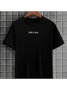 Men's T-Shirt God's Plan Tumblr Premium Streetwear Cotton Shirt Super Promotion - 黑色 - 查看 2