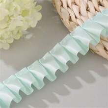 5 米/包 2.5 厘米宽褶皱花卉蕾丝花边，DIY 服装和玩偶装饰 - 彩色 - 查看 23