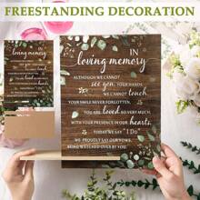 1pc,Chunful Memorial Table Sign For Wedding, Acrylic Wooden Wedding Reception Signs, Sympathy Gift In Loving Memory Wedding Sign, Wedding Memorial Signs For Wedding Gift Anniversaries Reunions(Classic) - Camel - View 5