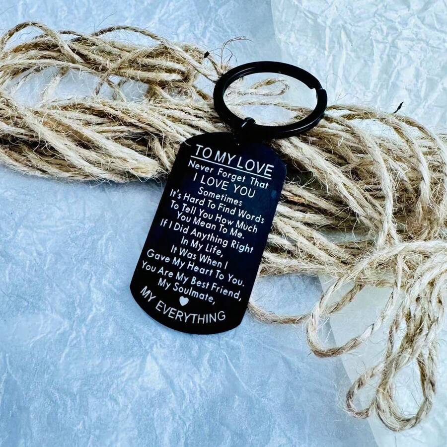 1 pieza Llavero "Para mi amor" como regalo para esposo, esposa, aniversario, San Valentín, cumpleaños, novia, novio, joyería para ella, él, San Valentín