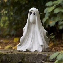 1pc Creative Funny Cartoon White Ghost Seasonal Decoration Ornament For Halloween - White - View 4