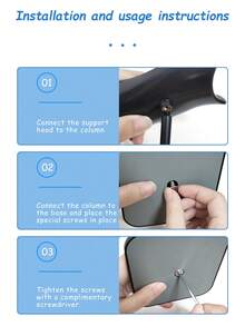 Detachable Creative Aluminum Alloy Headphone Stand, Headset Metal Earphone Storage Display Rack - Black - View 11