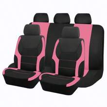 REMAX Car Seat Covers Set Polyester Fabric With Airbag Universal Fit  Auto Accessories For Women New Design