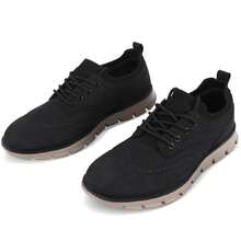 Valentine's Day Men's Oxford Shoes Festival Gift Lightweight Business Formal Casual Shoes Slip-On Loafers Fashionable Sports Shoes Comfortable - 黑色 - 查看 3