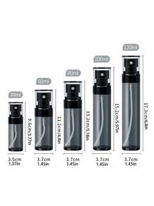 1 pieza Botella atomizadora recargable de 30ml/60ml/80ml/100ml/120ml con rociador fino de niebla nano para hidratación facial, desinfección de alcohol, mini rociador