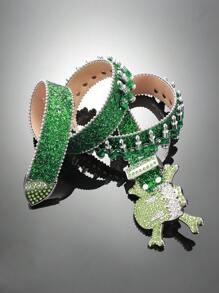 1条亮片骷髅子弹铆钉朋克摇滚风男士腰带，适合万圣节、夏季、学校休闲、商务场合，可作为送给男友、丈夫、父亲的礼物，日常佩戴，时尚百搭，适合青少年、户外、度假、运动、旅行、街头、波西米亚风、复古秋季等场合，是万圣节秋冬配饰的理想之选。适合青少年、青年、男士，休闲、户外、运动、度假、毕业礼物、生日礼物、日常佩戴。 - 彩色 - 查看 13