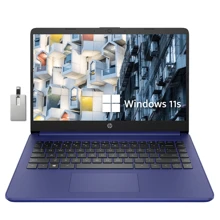 HP Premium Stream 14" HD BrightView Laptop, Intel Celeron N4120, Up To 16GB RAM, 64GB EMMC, Intel UHD Graphics, HD Webcam, 1 Year Office 365, Bluetooth, WiFi, Win 11s, 32GB Hotface USB Card - 藍色 - 查看 1